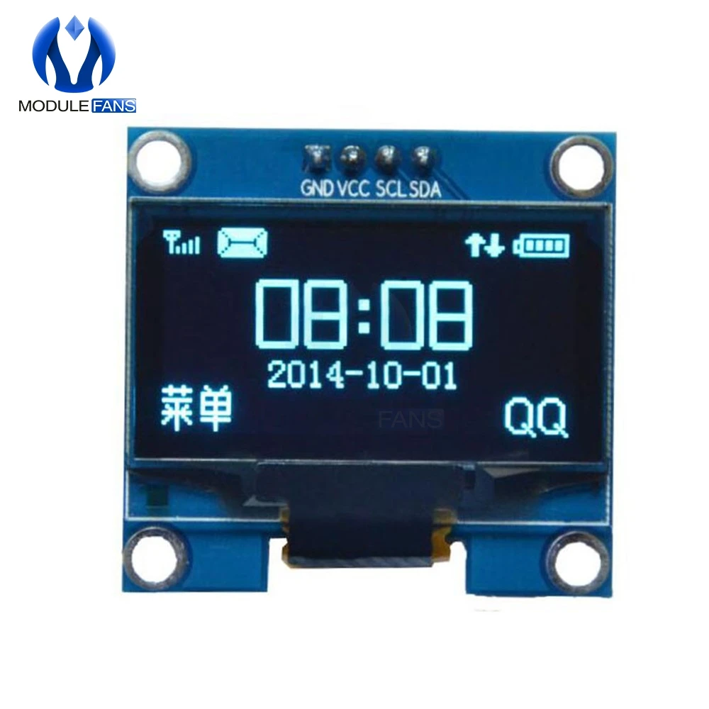 4PIN 1," 1,3 дюймов IIC IEC серийный 128x64 SSH1106 цифровой OLED ЖК-дисплей белый синий модуль для Arduino 12864 плата с ЖК-экраном