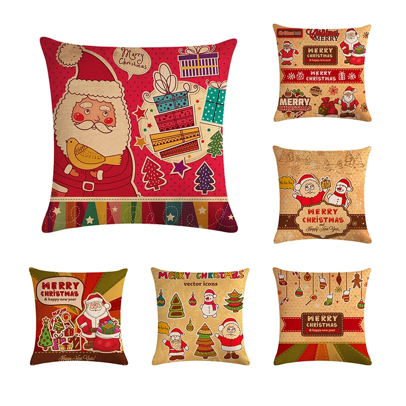

Merry Christmas Vactor Icons Cushion Cover Case Pillow Cover Love Man Cave Home Decoration Green Gift With Cover Round H747