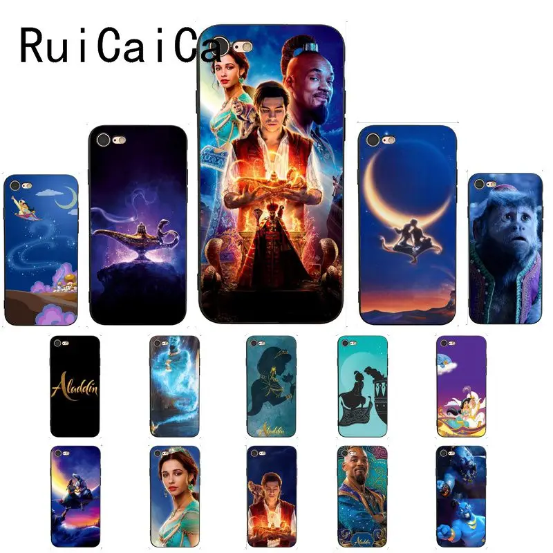 RuiCaiCa Aladdin обложка фильма черный мягкий чехол для телефона iPhone 5 5Sx 6 7 7plus 8 8Plus X XS MAX XR