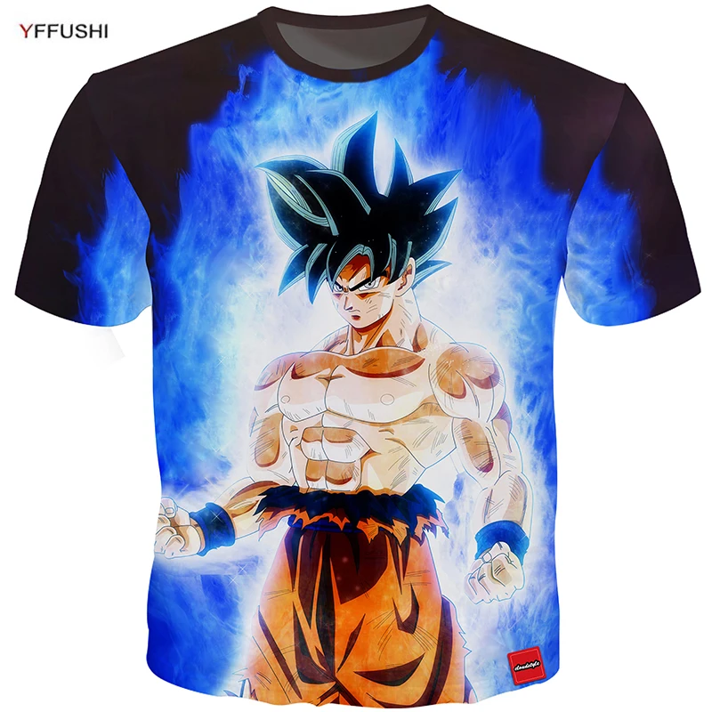 YFFUSHI 2018 Мужская 3D Футболка модная серия Dragon Ball Wukong печать Лето Горячая Распродажа