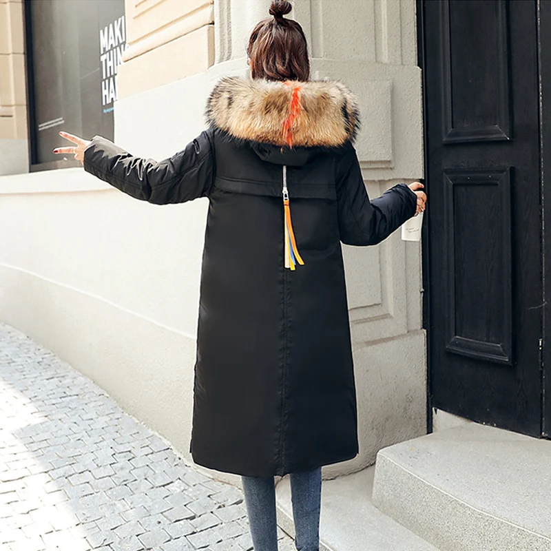 Зимняя куртка с капюшоном из 100% натурального меха для женщин 2018 теплое плотное