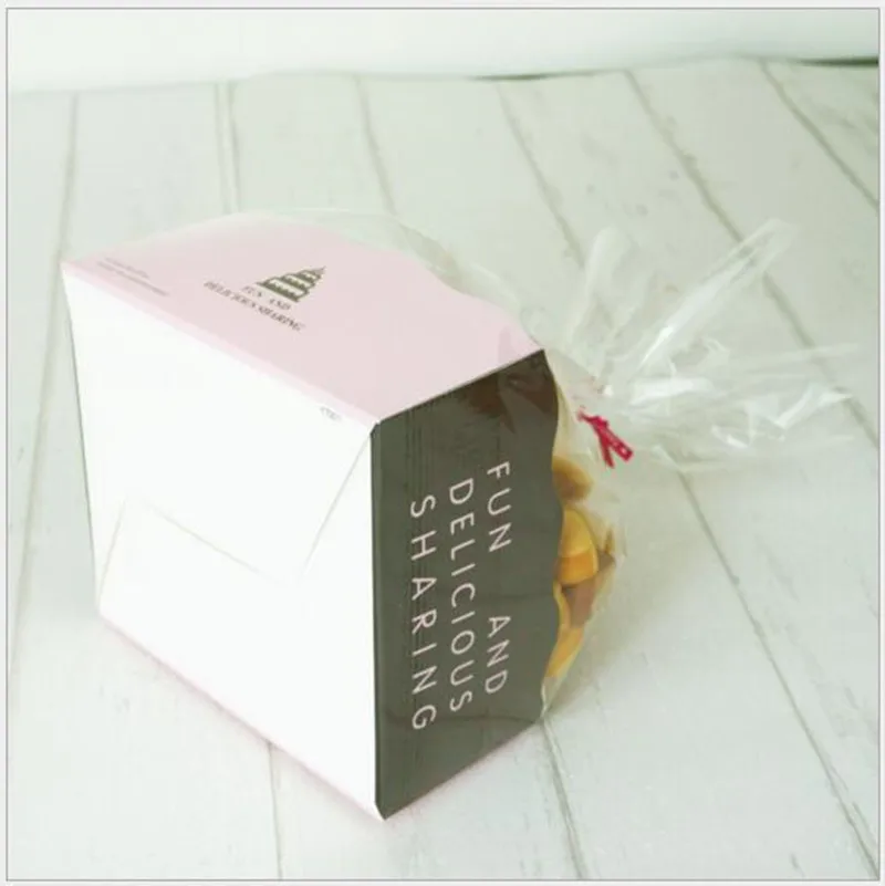 Пластиковая упаковка для пекарни с основанием пластиковая печенья картонной