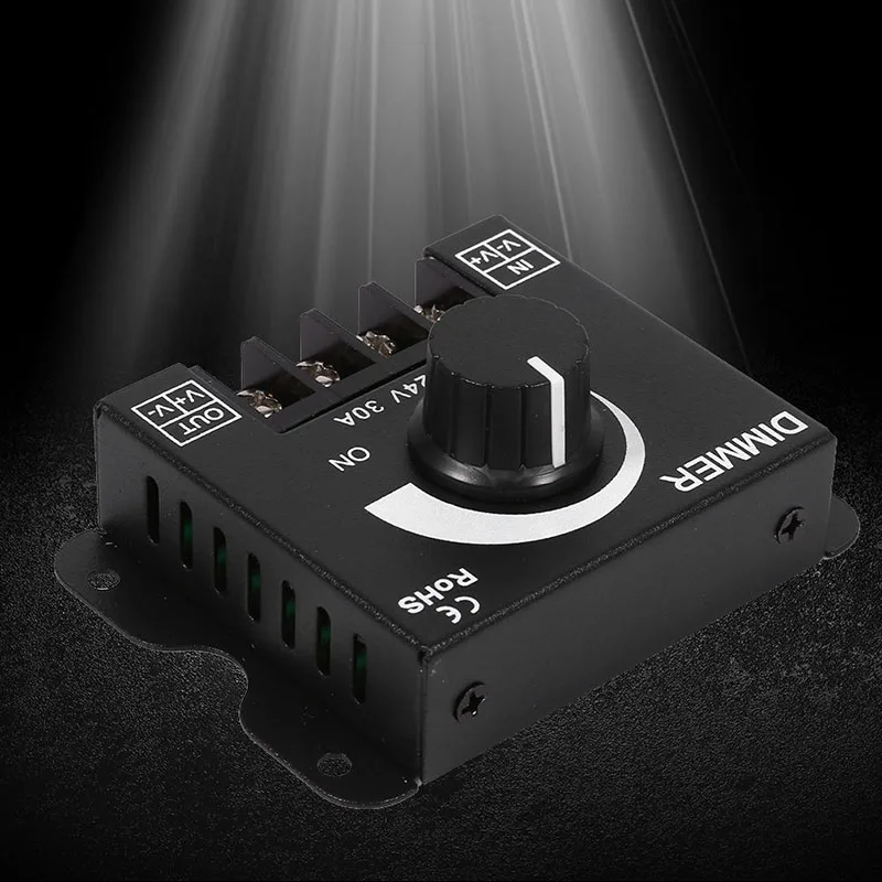 Новый 12V-12V 30A металлический светодиодный диммер контроллер ручной Управление для