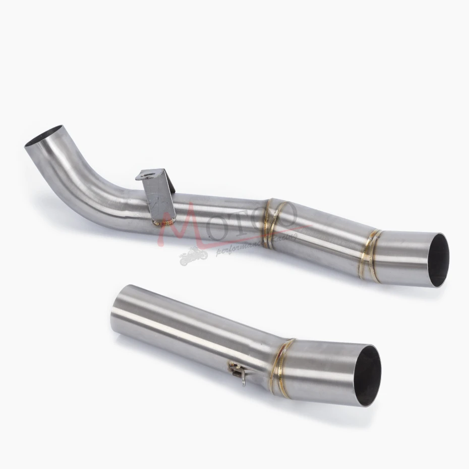 Motorcycle Exhaust Middle Connect Pipe Round Link Muffler Stainless Steel For Kawasaki Z1000 2007 2008 2009 | Автомобили и