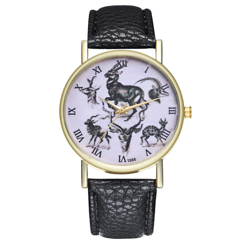 Vintage Leather Ladies Watch Fashion Wedding Birthday Gift Creative women's watch vrouwen horloges | Наручные часы