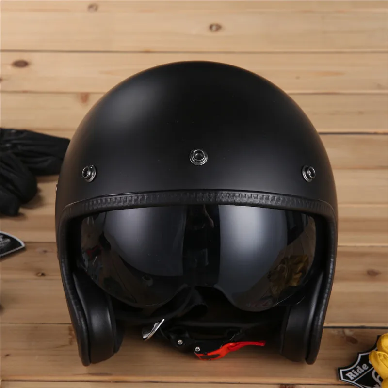 Мотошлем из стекловолокна мотошлем Чоппер для гонок с открытым лицом винтажный