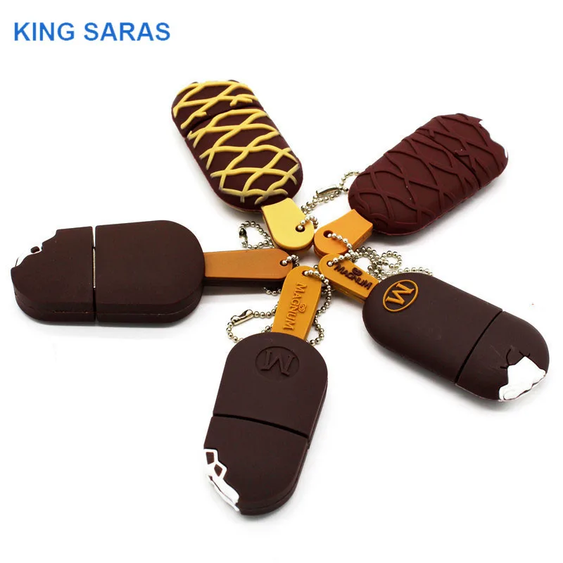 KING SARAS 64 Гб крутой летний день мини-мороженое usb флэш-накопитель usb 2,0 4 ГБ 8 ГБ 16 ГБ 32 ГБ флешка, подарок
