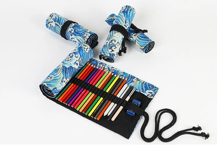 12/24/36 отверстия Карандаш Чехол Trousse Stylo Kawaii Cat рулон Pennen Etui Astuccio порта Пенне Articulos Escolares большой школьный рюкзак