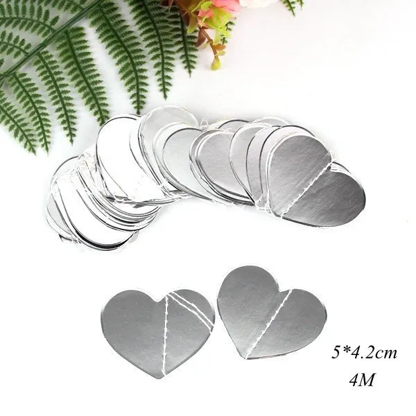 Silver Heart 1 набор серебряных серий баннер с блестками бумага звезда гирлянды металлический шар Рождество С Днем Рождения/Свадебная вечеринка украшения поставки - Цвет: Silver Heart