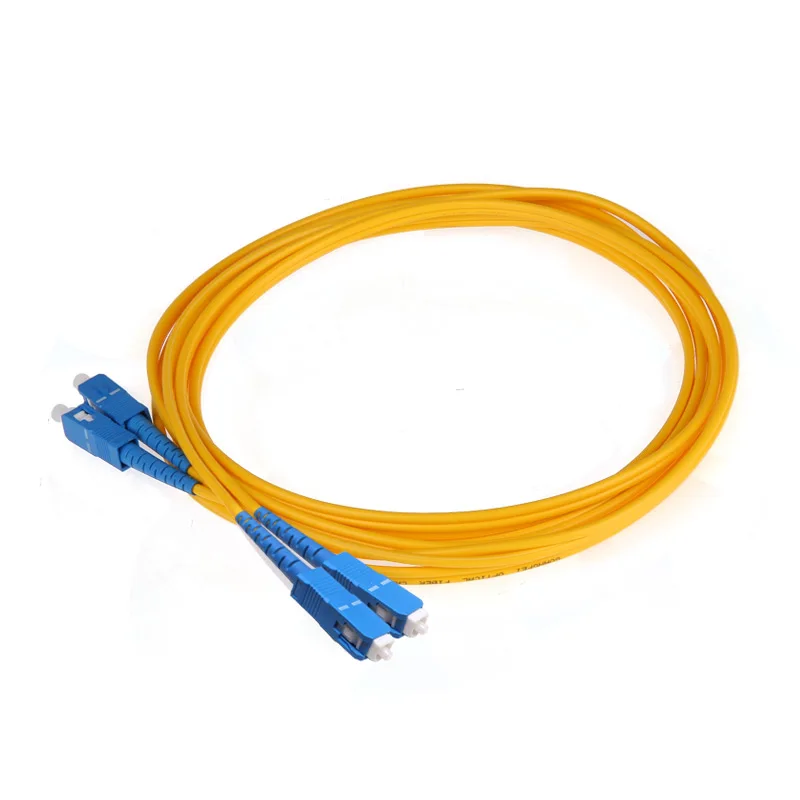 Оптоволоконный патч корд один режим SM 2 core дуплекс SC к ПК UPC 9/125um ftth 3 5 10 15 20 m фабрика