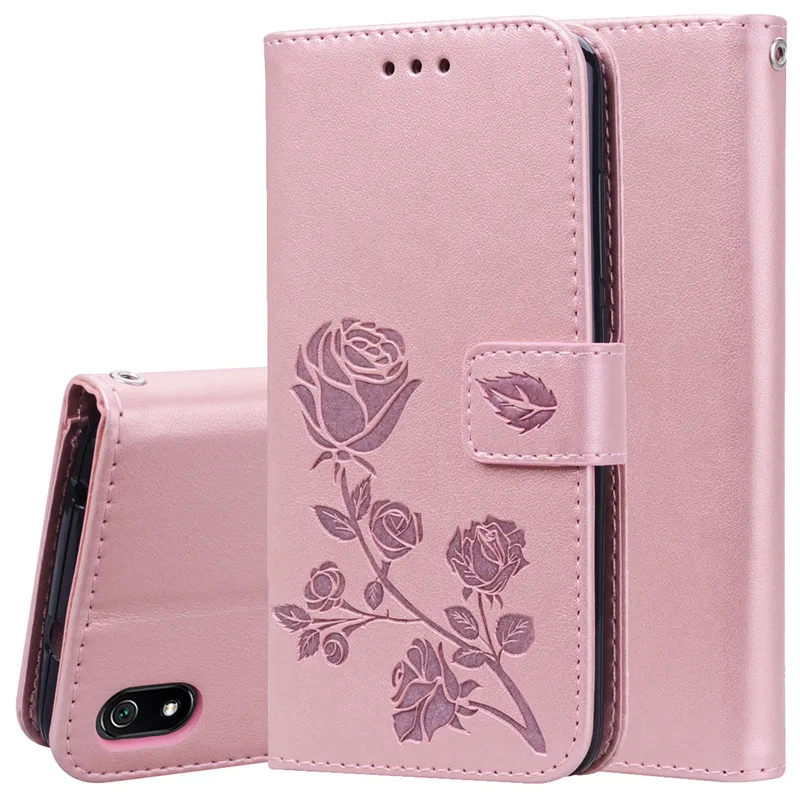 Pink Кожаный чехол-книжка для Xiaomi Redmi 7A Global Phone Wallet, чехол для телефона s для Xiaomi Redmi 7A, держатель для карт, чехол для Redmi 7A - Цвет: Pink