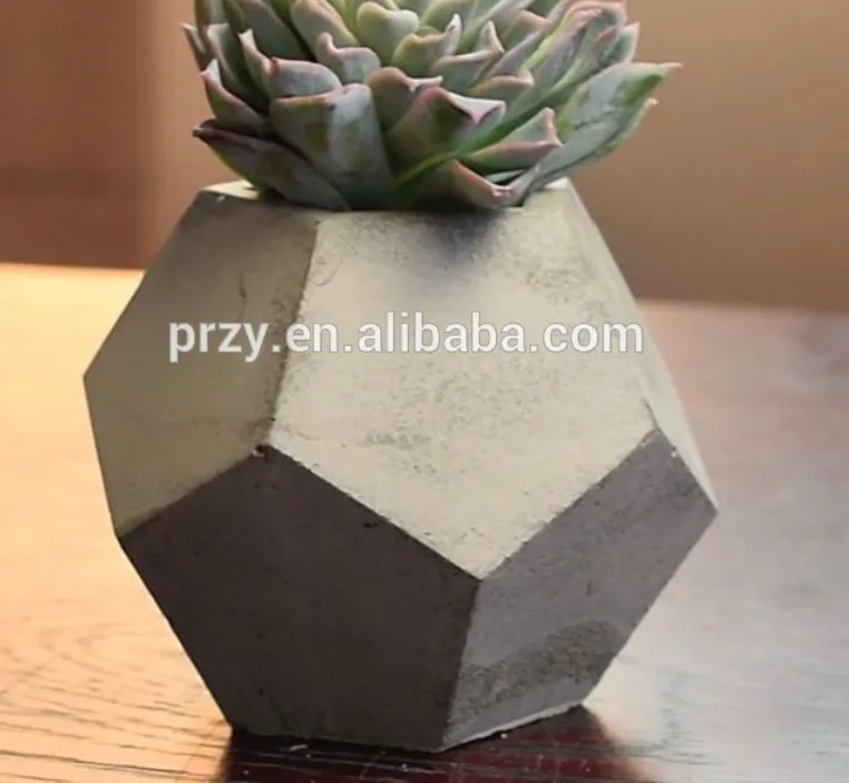 

3d vase Silicone Mold concrete cement silicone molds pentagon Garden craft planters molds for concrete soap moulds S5187B