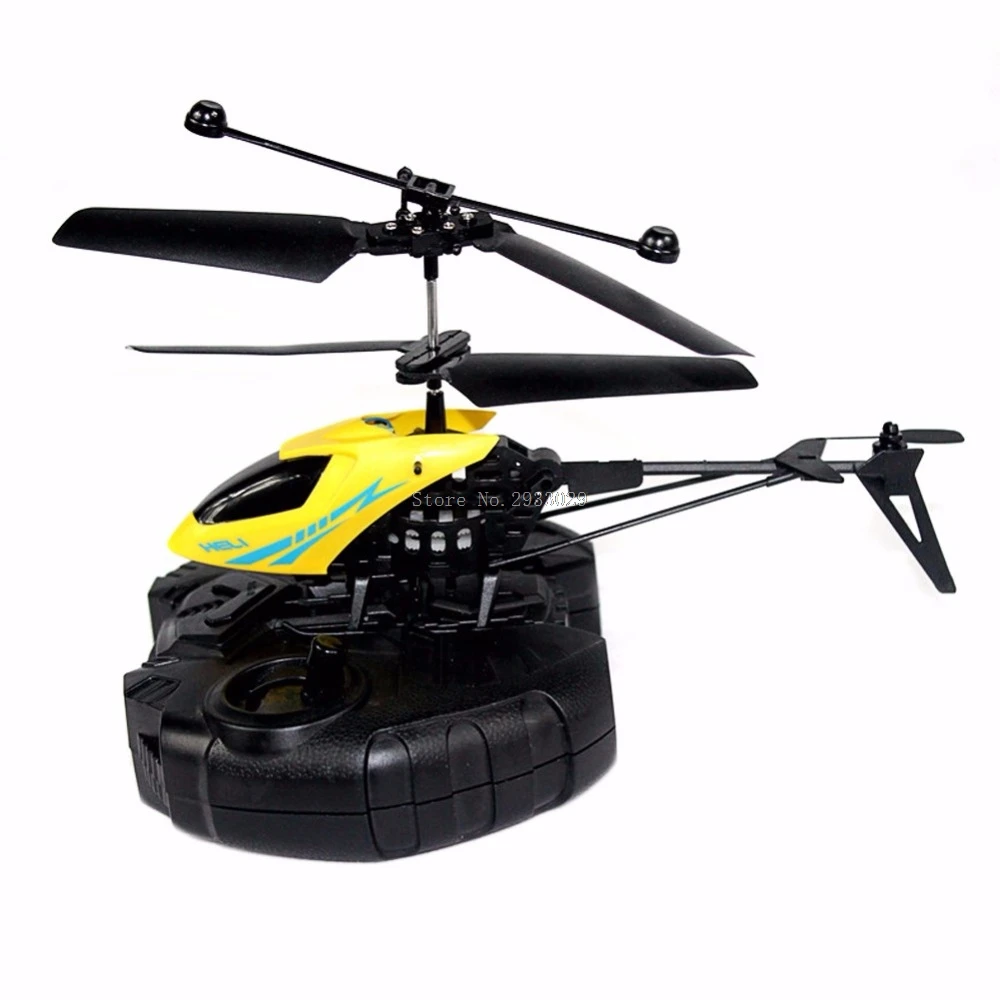 Yellow 2CH Mini RC Helicopter Remote Control Radio Aircraft Electric Micro 2 Channel -B116 | Игрушки и хобби
