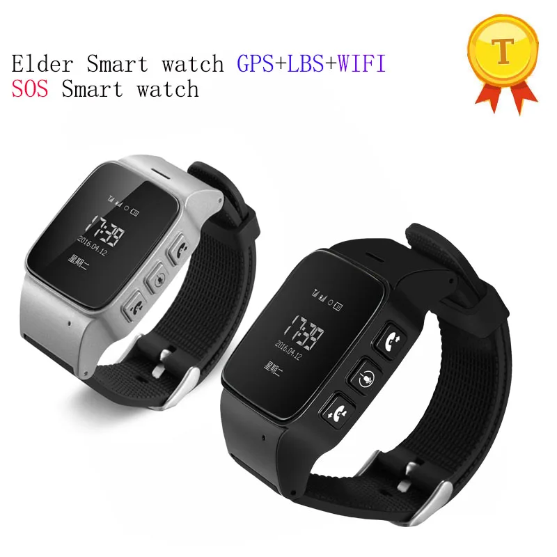 2017 новое поступление Смарт-часы Elder GPS + LBS WIFI позиционирование SOS saat elder gps трекер
