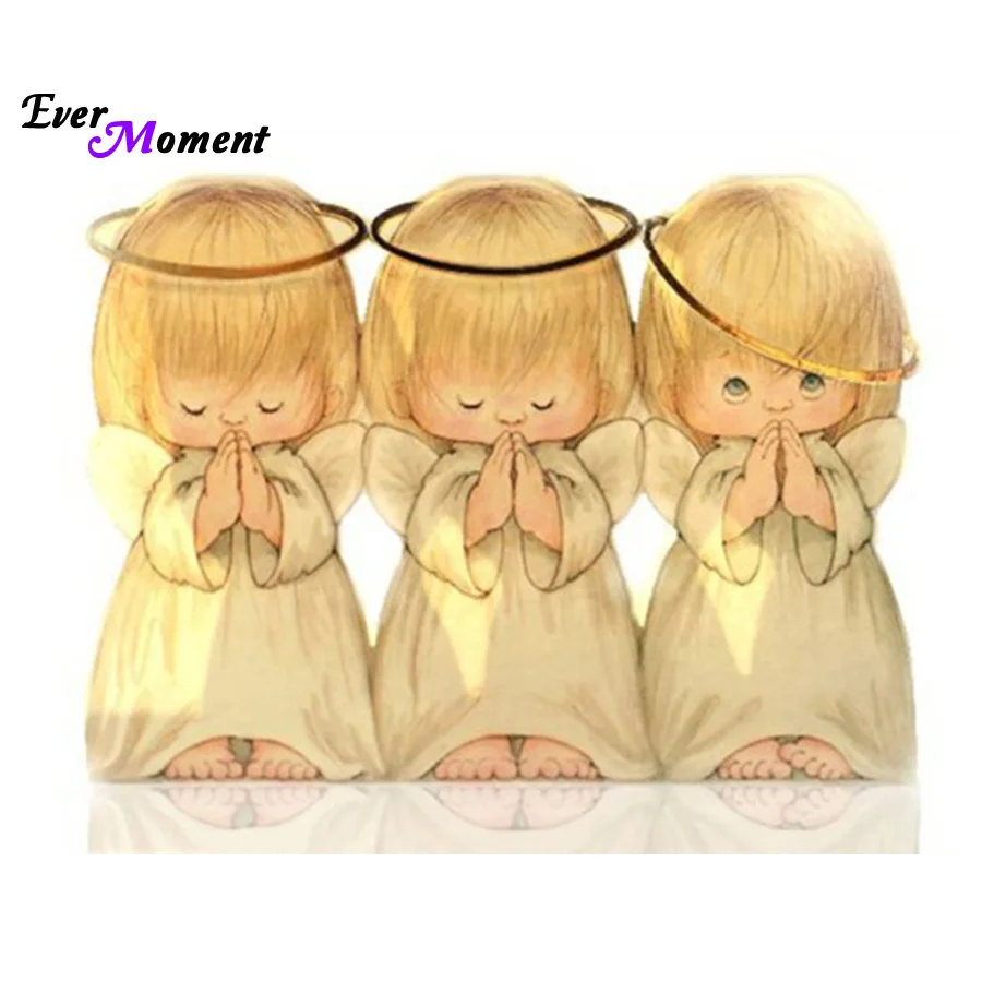 

Алмазная вышивка «Три симпатичных Ангела» 40x30, «сделай сам», квадратные алмазные стразы, вставленные ремесла, рукоделие, украшение для дома ...