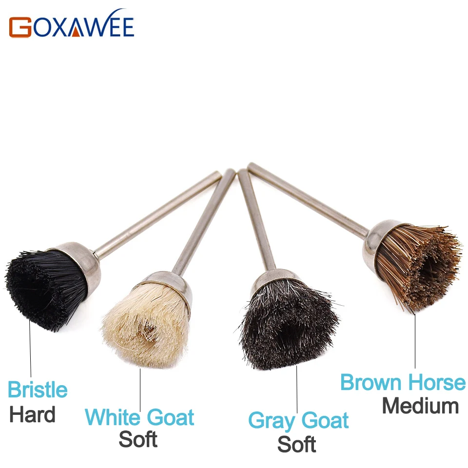 

GOXAWEE 10pcs Abrasive Cup Polishing Brush Abrasive Tools grinding wheels for Dremel Drill Dremel Tools Bristle brush Goat Hair