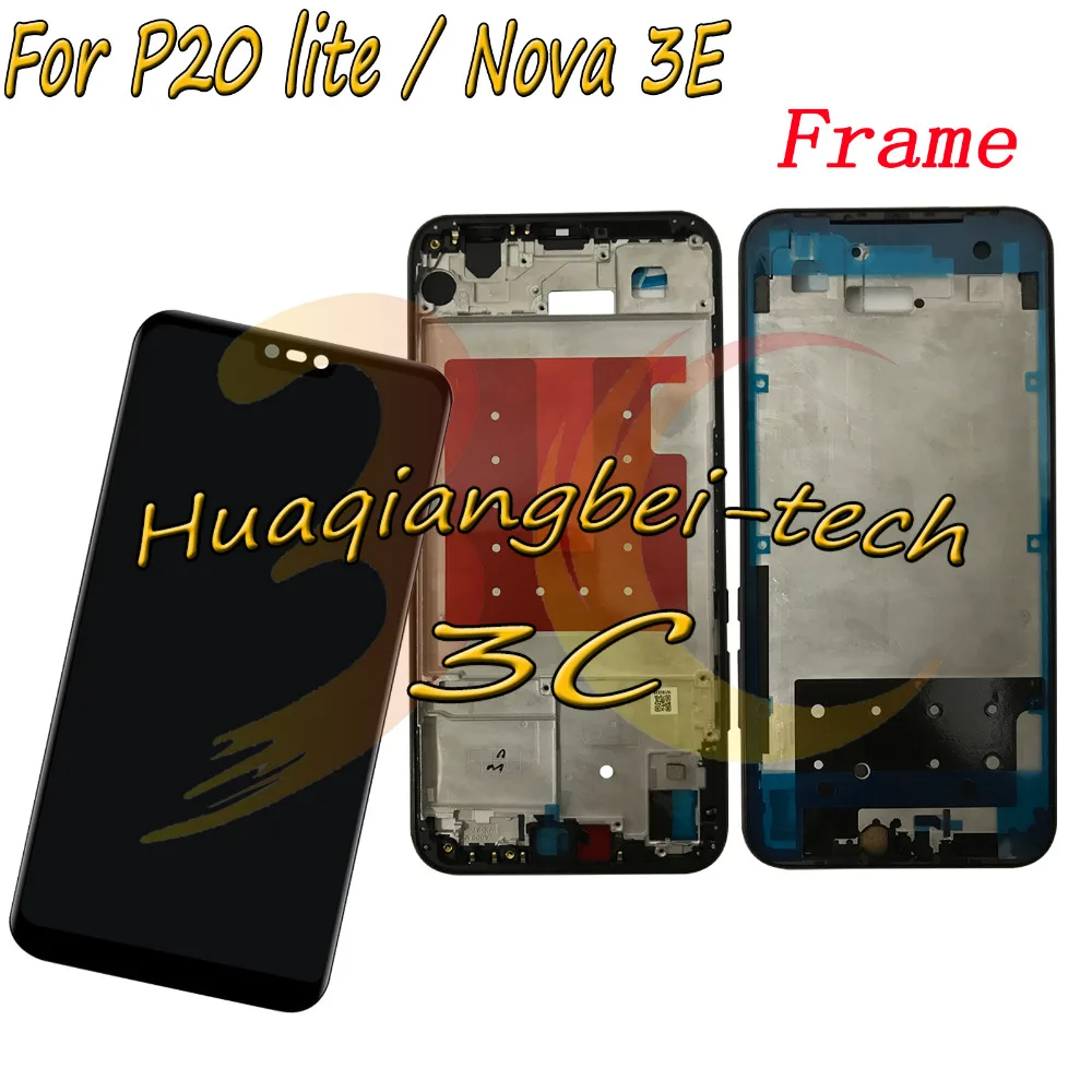 Новинка для Huawei P20 lite / Nova 3E ANE-L02 L02K L03 L12JPZ L21 L22 L23 LX1 ЖК-дисплей сенсорный экран дигитайзер + рамка в сборе