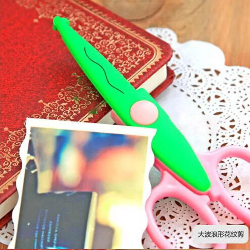 DIY Пластик Декоративные ремесло Enfant школа Ножницы для Бумага резак Скрапбукинг