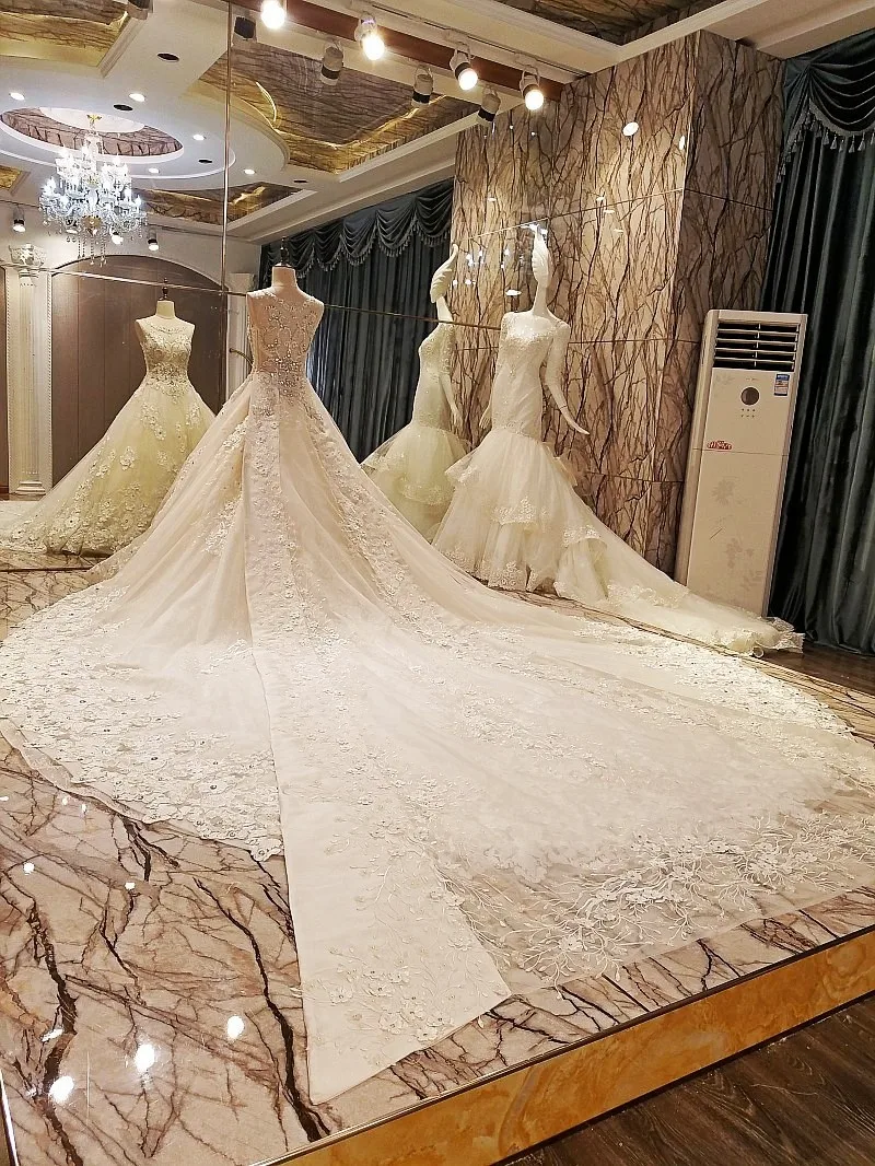 Роскошное кружевное платье цвета шампанского бальное с Amazning бусинами тяжелые
