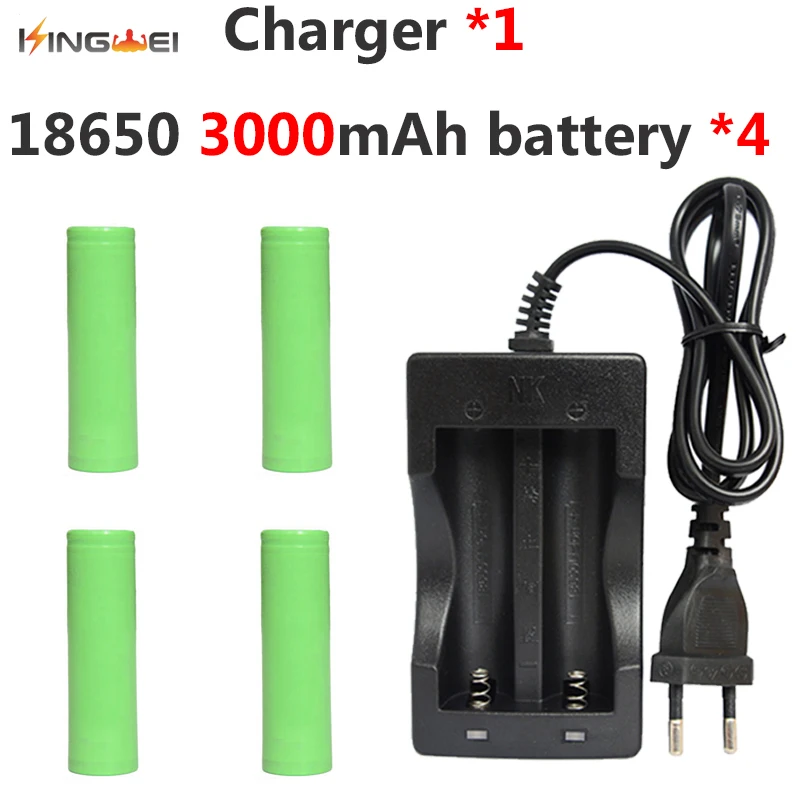 4 шт. литий ионные аккумуляторы KingWei 18650 3 7 в 3000 мАч|battery 3.7v 3000mah|18650 batterybattery |