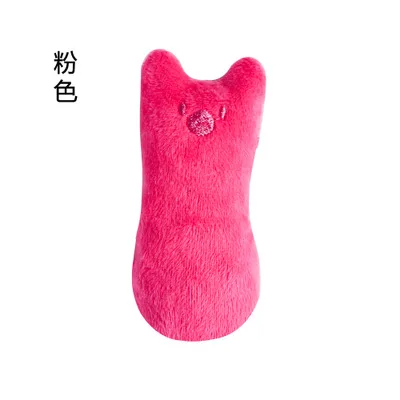 pink Зубная шлифовальная кошачья мята, игрушки, смешной интерактивный плюшевый Кот, игрушка для питомца, котенок, Жевательная вокальная игрушка, когти, большой палец, укус, кошка, мята, для кошек, хит - Цвет: pink