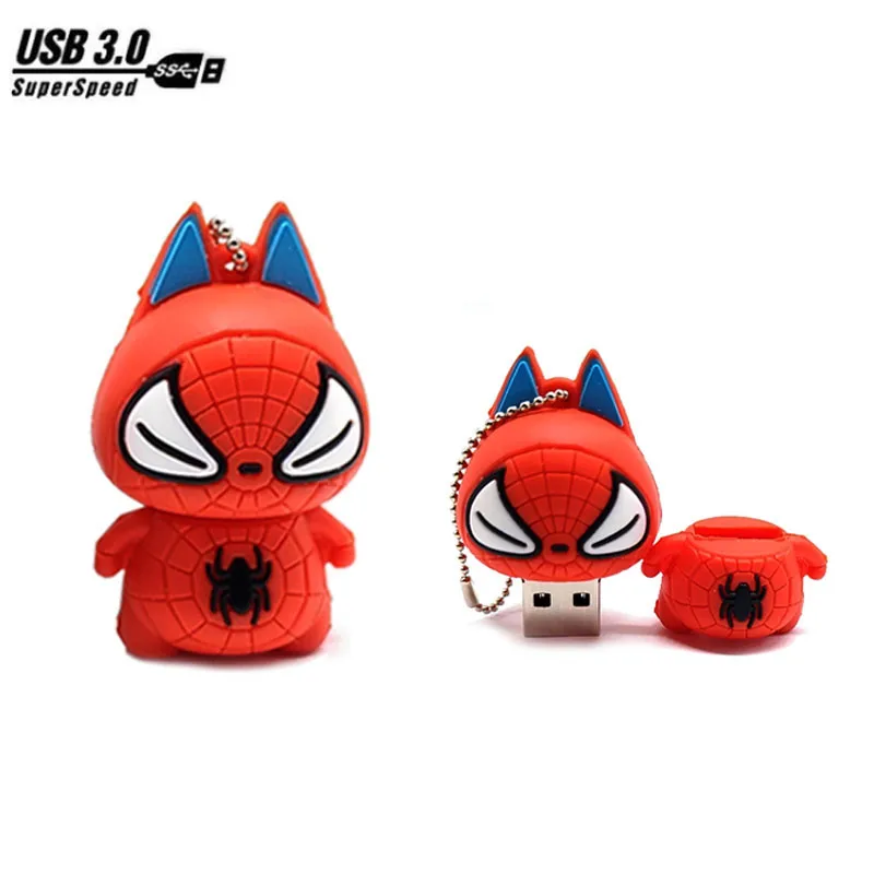 USB 3,0 flash drive мультфильм с супергероями Флеш накопитель 8 GB 16 ГБ, 32 ГБ, 64 ГБ memoria usb stick мини-компьютер подарок флешки cle usb
