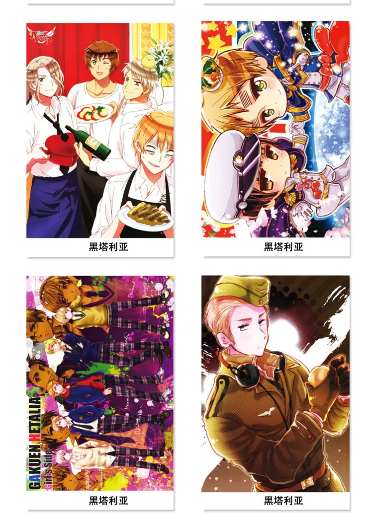 Постеры 8 шт./компл. Axis Powers различных дизайнов аниме Hetalia размеров 42x29 см