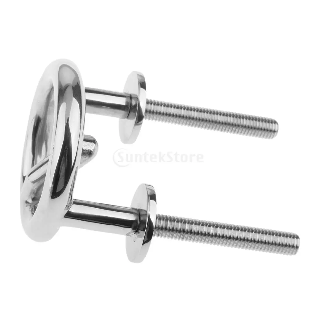 316 Stainless Steel Boat Water Ski Tow Hook Eye Transom Mount 3' Ring