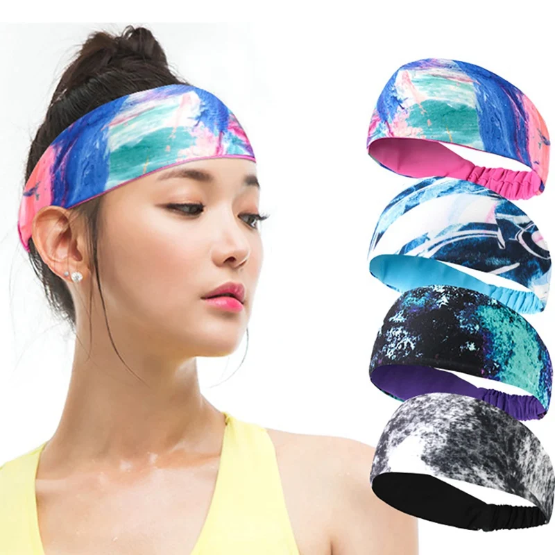 Fitness Unisex Sweatband Breathable Soft Lightweight Headband Print Hairband Sweat Absorbing Headwrap Sportswear Accessories | Спорт и