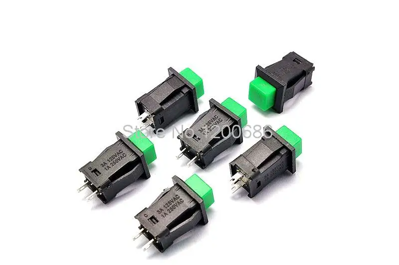 

No lock switch / self-resetting pushbutton switch / DS-429B 1A / 250V green