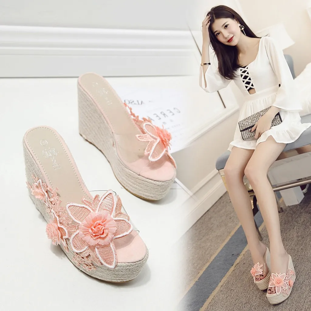 SAGACE/женские босоножки с цветочным принтом обувь принцессы из газовой ткани на