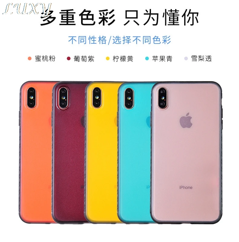 Модный чехол из углеродного волокна с градиентом фруктов и конфет для iPhone X XS Max Xr 8