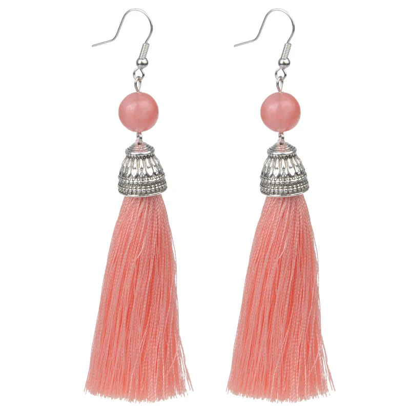 Женские винтажные серьги подвески с натуральным камнем|earrings dangle|tassel drop earringstassel
