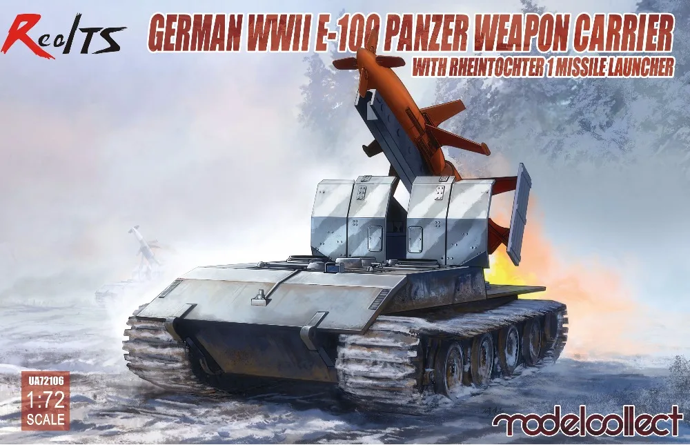 RealTS Modelcollect UA72106 Пособия по немецкому языку WWII E-100 panzer оружие Перевозчик с Rheintochter |