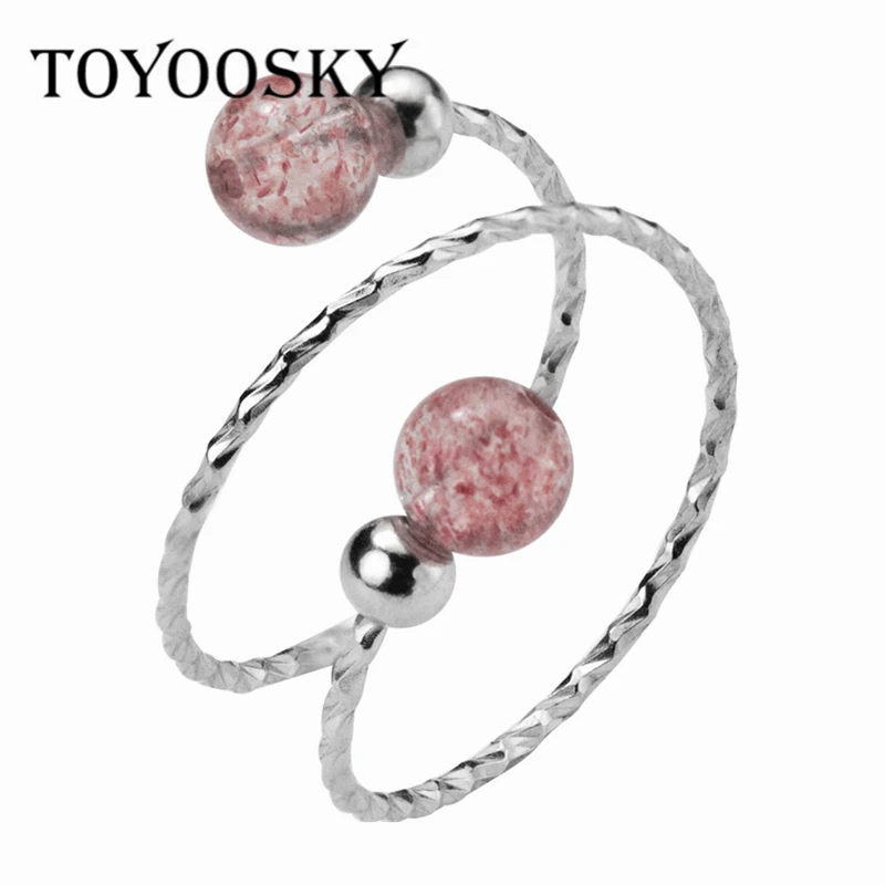 Женское Открытое кольцо TOYOOSKY в форме спирали креативный дизайн модное серебро 925
