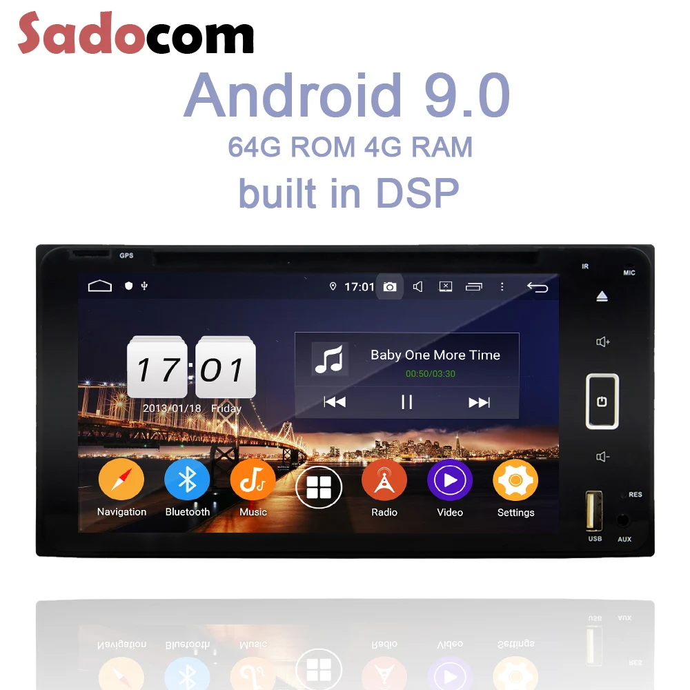 DSP TDA7851 2 din Android 9 0 4 Гб ram автомобильный dvd плеер 4G RDS Авторадио Карта BT для Toyota RAV4 Corolla