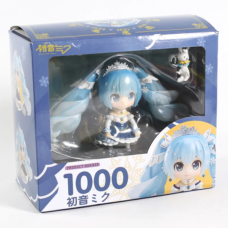 Аниме Хацунэ Мику Снежная принцесса Nendoroid 1000 ПВХ фигурка милая девушка из смолы Коллекция Модель игрушки подарки косплей