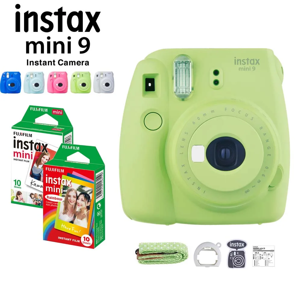 Фотобумага для фотоаппарата Fujifilm Instax Mini 9 белая/Радужная мини пленка Fuji 20 шт.