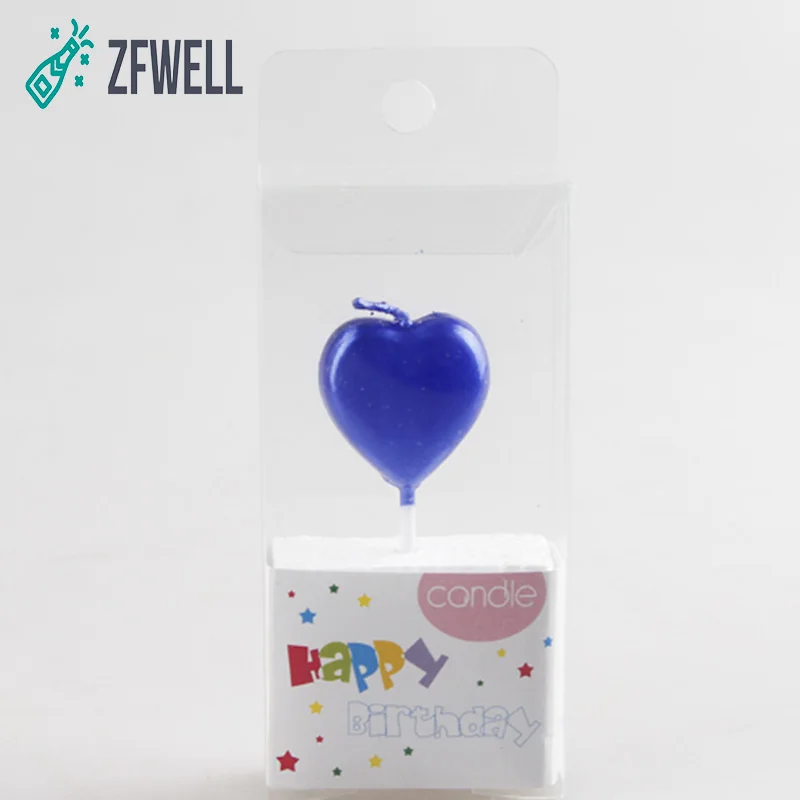 ZFWELL1pcs/lotLove свеча на день рождения фиолетового розового синего золотого