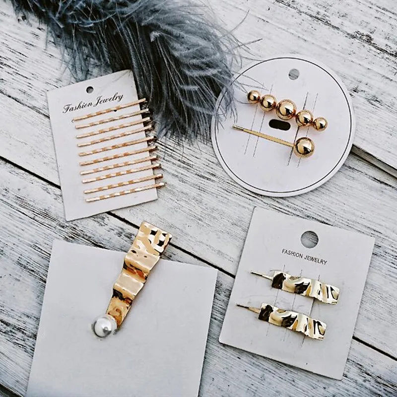 

Timlee H056 Originality Retro Geometry Wave Irregular Imitation Pearl Alloy Barrettes Hair Clip Fashion Hair Accessory Wholesale