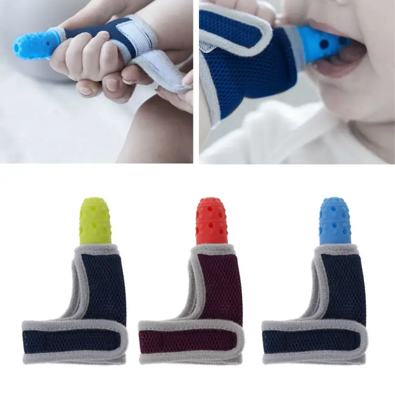 2020 New Baby Child Finger Guard Stop Thumb Sucking Wrist Band Nursing Mittens Teether Pacifier Newborn Dental Care | Мать и ребенок