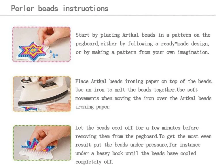 

4000Pcs/Box Mixed Colors PUPUKOU Beads 2.6mm Fuse DIY Educational Craft EVA Material Opp Bag iron Paper Tweezer 1 Pegboard