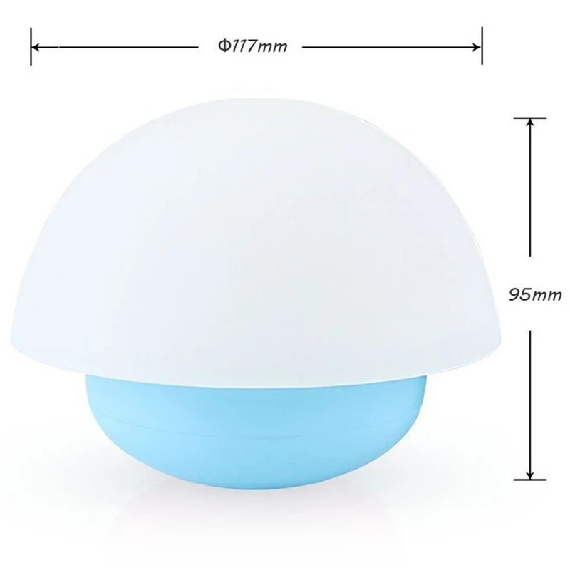 Tumbler Mushroom Design Colorful Night Light Touch Sensor Dimmable LED Nightlights Lovely Lamp Safety Baby | Лампы и освещение