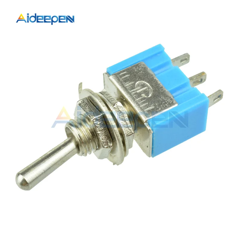 2 шт. мини Toggle 3Pin тумблер 3A 250 V AC/6A 125 V ВКЛ.-ВКЛ. 3 Pin 2 позиционные амортизирующие, для баскетбола переключатель