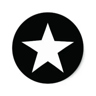 Черная Звездная икона классическая круглая армейская наклейка 3 8 см