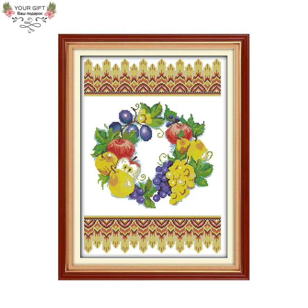 

Your Gift Counted and Stamped Fruits Tapestry Needlepoint Embroidery Cross Stitch Kits for Home Decor J033
