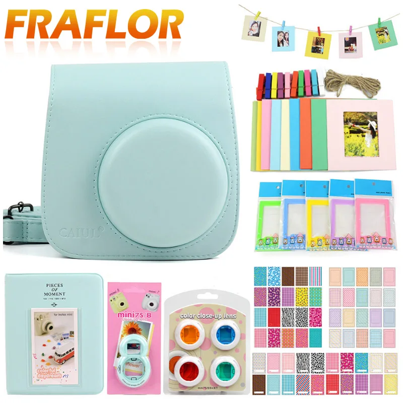Новые аксессуары для камеры Fujifilm Instax Mini 8/8 +/9 кожаный чехол сумка с крупным планом