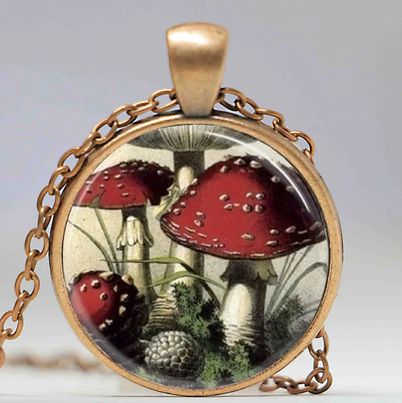 Бесплатная доставка гриб Цепочки и ожерелья красный белый поганки природа