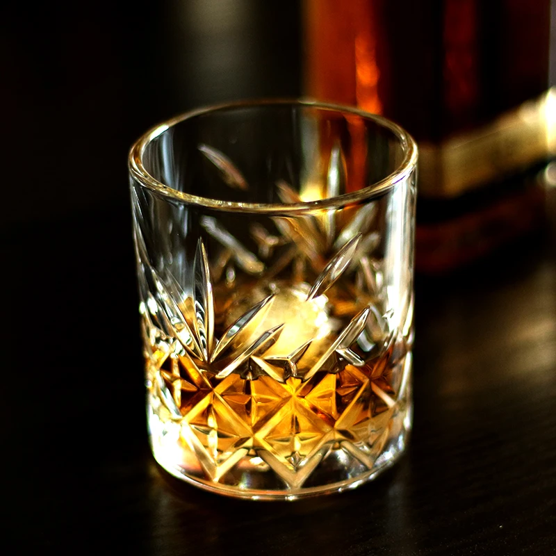 7 унций Yardhouse бессвинцовый Крист старомодный набор стаканов для виски из 2 стаканов для питья виски, стаканчики для дегустации водки