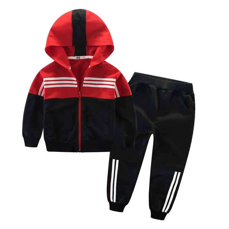 2017 Spring And Autumn Jacket For Children's Clothes Suit Sports Pure Cotton Spelling Color Zipper Loose Coat | Детская одежда и